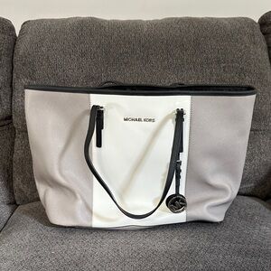 Michael Kors Black and Cream Women's Tote Bag